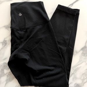 Lululemon Align 25” High Rise Leggings (Black Embossed, Size 4)